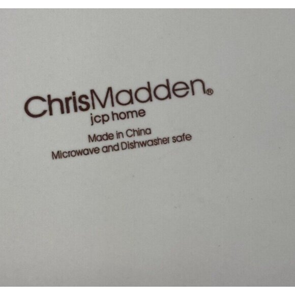 Chris Madden JCPenny ADALINA Ivory Embossed Stoneware Salad Lunch Plates Set 4 - Picture 10 of 16